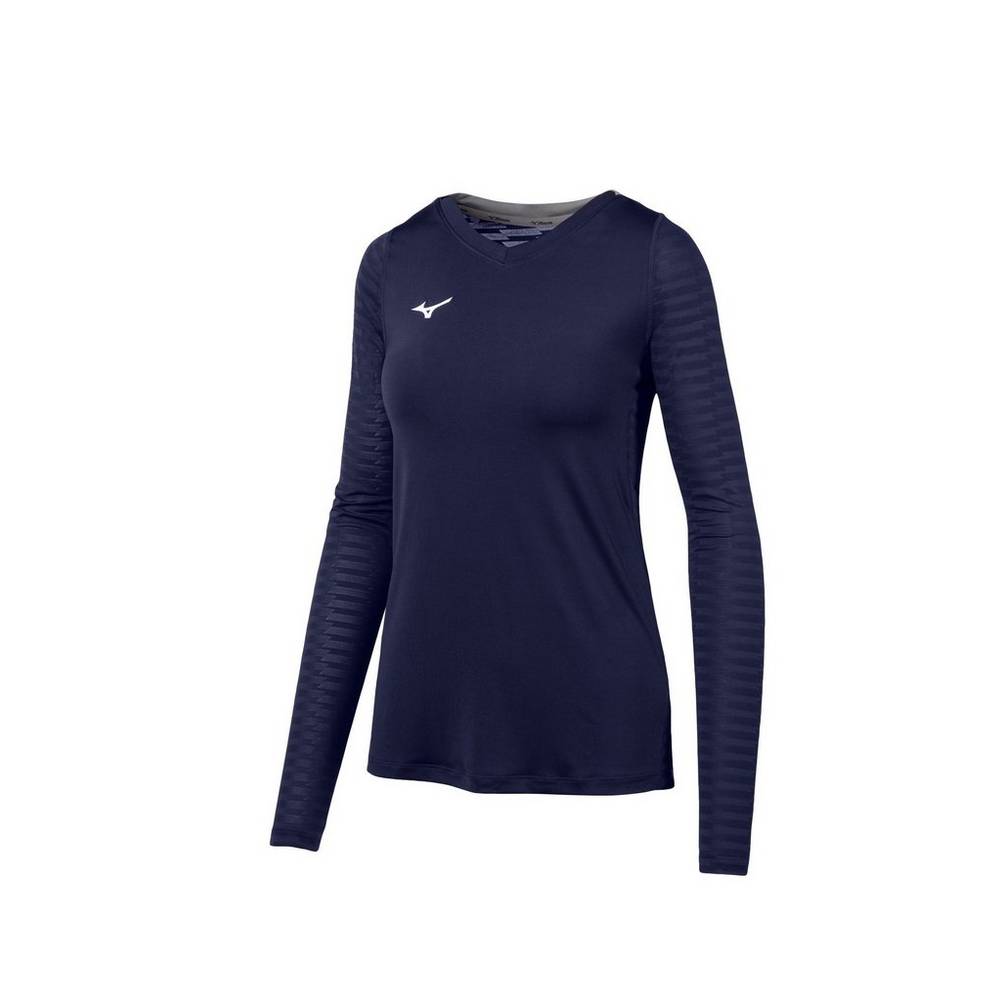 Mizuno Women's United Long Sleeve Jersey Navy (440724-IPA)